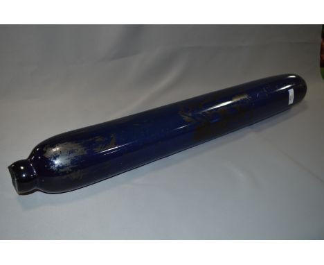 Large Bristol Blue Glass Rolling Pin 