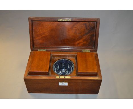 Victorian Mahogany Twin Section Tea Caddy 