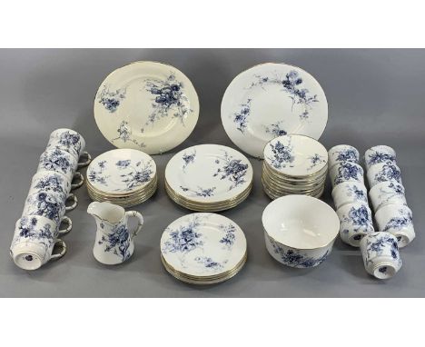 ROYAL WORCESTER BLUE & WHITE FLORAL PATTERN TEAWARE, mixed collection of patterns, approx. 45 piecesProvenance: private colle