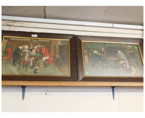 TWO OAK FRAMED CECIL ALDIN PRINTS 
