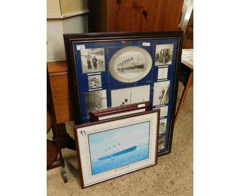 GROUP CONTAINING THREE FRAMED TITANIC PRINTS 