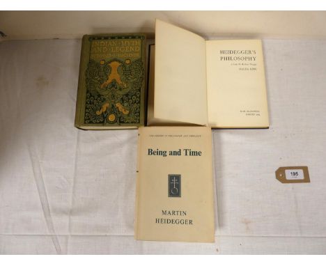 HEIDEGGER MARTIN.&nbsp;&nbsp;Being &amp; Time. Orig. grey cloth in unclipped d.w. First English Edition, 1962; also Magda Kin