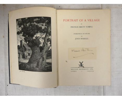 HASSALL JOAN (Illus).&nbsp;&nbsp;Portrait of a Village by Francis Brett Young. Wood eng. illus. Brett Young's autograph on a 