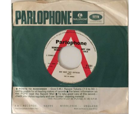THE IN CROWD - WHY MUST THEY CRITICISE 7" (ORIGINAL UK DEMO - PARLOPHONE R 5364). Super hard to find Mod/Beat winner from pre