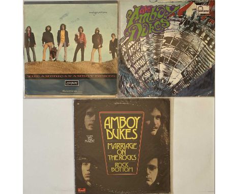 THE AMBOY DUKES - LP COLLECTION. Cracking pack of 3 x original title LPs from (The American) Amboy Dukes. Titles are The Ambo