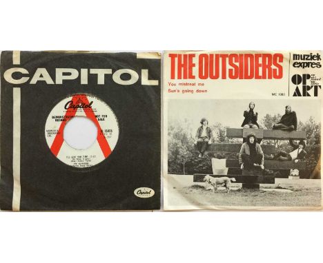 THE OUTSIDERS - ORIGINAL DUTCH/UK 7" RELEASES. Wicked selection of 2 x scarce original 7" releases from the Dutch Beat/Psych 