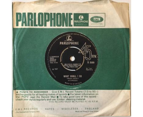 ARTWOODS - WHAT SHALL I DO 7" (ORIGINAL UK STOCK COPY - PARLOPHONE R 5590). More melters from 'Artwoods' with the brilliant a