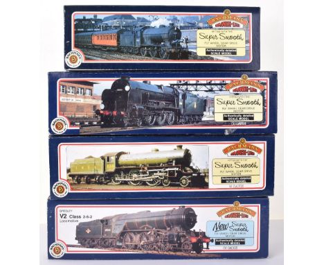 Bachmann four locomotives, boxed 31-401 Lord  Nelson class 4-6-0 ‘Sir Martin Frobisher’, SR malachite green, 31-554 V2 class 