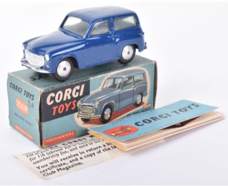 Corgi Toys 206M Hillman Husky Saloon, dark blue body, flat spun wheels, in very good to excellent original condition, paint c