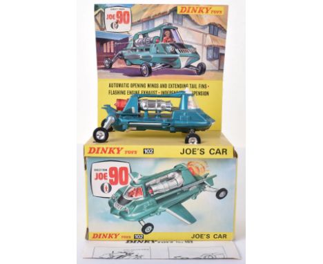 Dinky Toys 102 Direct From Joe 90 ‘Joes Car’ metallic aqua green body in near mint original condition, instruction leaflet, w