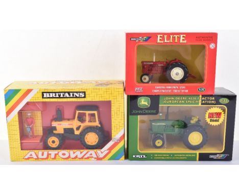 Britain’s 9812 Autoway Ford 7710 Tractor, Britain’s Elite 04180 David Brown 990 Implematic Tractor and Britain’s/Ertl 40923 J