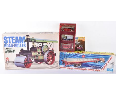 Bandai&nbsp; 1/16 scale Steam Road-Roller plastic kit, boxed with instructions, front roller and wheels have been made, remai