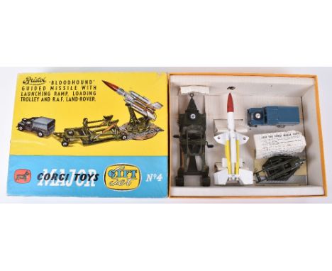 Corgi Major Toys Gift Set No 4 Bristol ‘Bloodhound’ guided missile with launching Ramp, Loading Trolley and R.A.F. Land-Rover