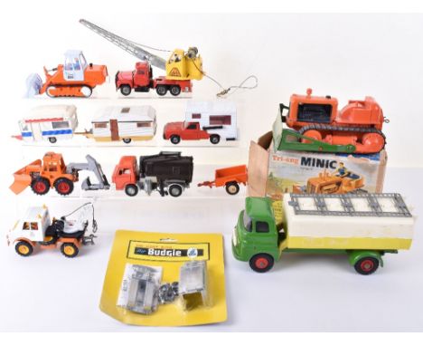 Quantity Of Various Diecast Models,  including: Budgie Diecast Kit Daimler, Triang Highway Tanker, Britains Mercedes Unimog B