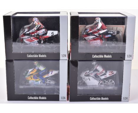 Four Boxed Onyx Racing Motorbikes, XM023 Honda NSR V4 Team Kanemoto Luca Cadalora #3, XM024 Honda NSR V4 Team Pileri Alex Bar