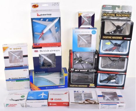 Quantity Of Various Scale Model Aircraft, including: 3 x Corgi fighting machines, 2 x Concorde New Livery, 3 x The Corgi coll