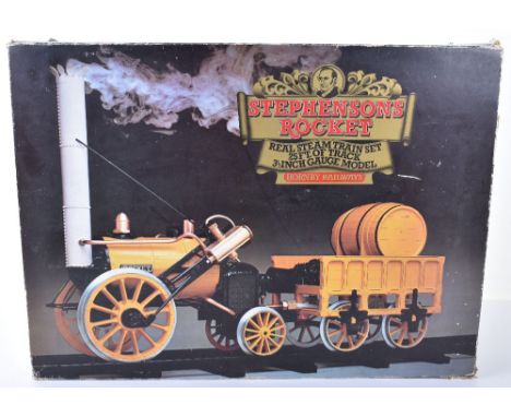 Hornby Railways Stephenson’s Rocket, 3 ½ Gauge model, real steam train set, 25ft of track, in excellent complete used conditi