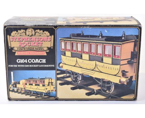 Hornby Railways Stephenson’s Rocket G104 Coach, 3 ½ Gauge model, opening doors, detailed interior, in excellent condition, wi