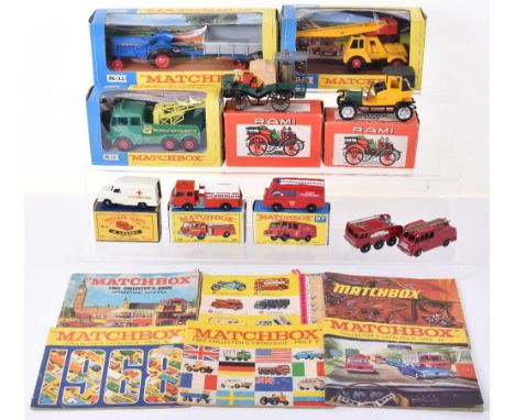 Three Boxed Matchbox Kingsize Models, K-11 Fordson tractor &amp; farm trailer, K-12 Foden heavy breakdown/wreck truck, K-14 T