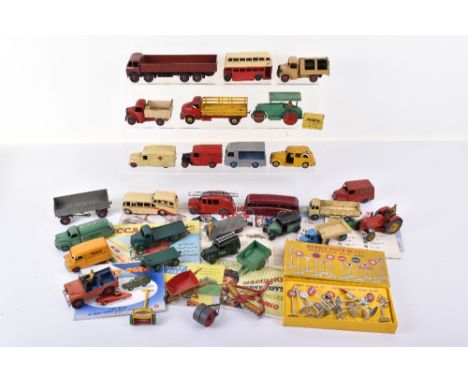 Dinky Commercials and Public Transport, 501 Foden wagon, 1st type brown, black chassis silver flash, 480 Kodak Bedford van, D