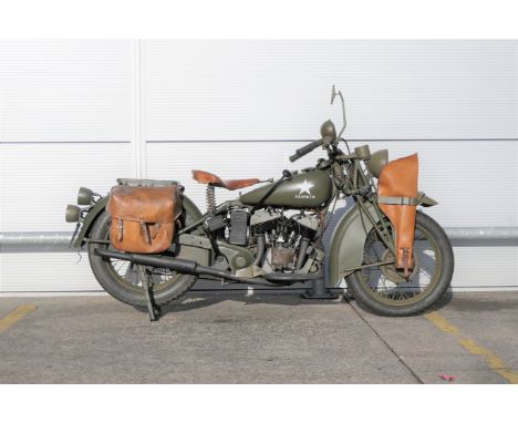 c.1942 Indian 500cc Model 741 Scout Military MotorcycleRegistration no. FDG 212Frame no. 741 5032Engine no. GDA12935•De-mobbe