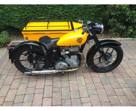1960 BSA 591cc M21 'AA' Motorcycle CombinationRegistration no. APB 89AFrame no. BM20S 13229Engine no. BM21 13381One of the or