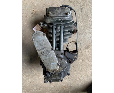 A Matchless G80 enginenumbered 48/G80 6376B, condition and completeness unknown, close inspection advised. Lot to be sold wit
