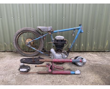 A Royal Enfield Projectcomprising frame numbered G15571 and engine G15571, forks, rear wheel and sundry components. Offered w