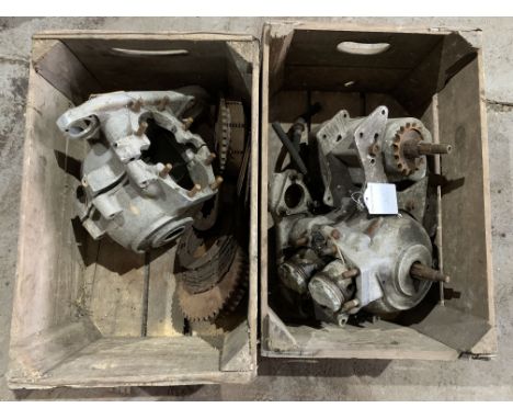 A Triumph T100 engine bottom end and gearboxengine numbered T100 69029, together with Triumph crankcase numbered T110 014972 