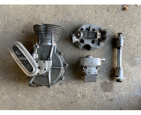 A semi dismantled Norton Engineno internals present, numbered 72606 with matching barrel, cambox numbered DTD424, condition a