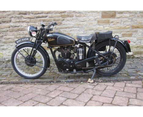 1936 Velocette 348cc KSS MkIIRegistration no. BNB 548BFrame no. MS 1583Engine no. KSS 8808By the early 1920s Veloce Ltd's riv