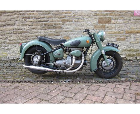 1950 Sunbeam 489cc S7 De LuxeRegistration no. LGX 104 (see text)Frame no. S7 3493Engine no. S8 3204A wartime design by Erling