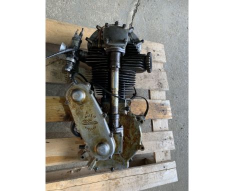 A Velocette KSS Enginenumbered KSS 7316, with carburettor and magneto attached, condition and completeness unknown, close ins