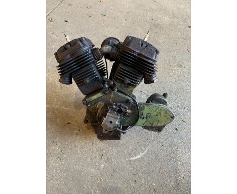 A JAP sidevalve V-Twin enginenumbered 398MS859, complete with magneto, carburettor and oil pump, possibly stationary, conditi