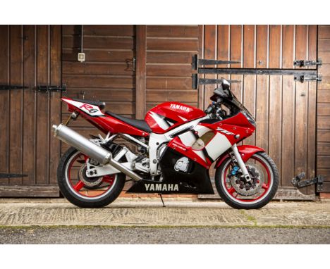 2003 Yamaha 599cc YZF R6Registration no. DX03 KXEFrame no. JYARJ036000019210Engine no. J505E0003776Introduced as Yamaha's 600
