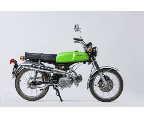 1977 Honda SS50 'Sixteener Special'Registration no. OEO 815RFrame no. SS50Z-1012184Engine no. SS50ZE-1012225Introduced in 195