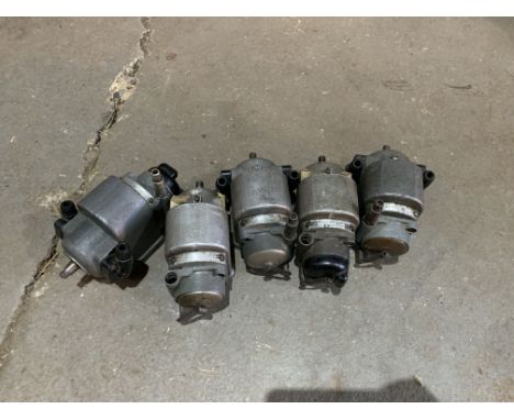 Five Lucas twin cylinder magnetoscondition and completeness unknown, close inspection advised. (5)Lot to be sold without rese