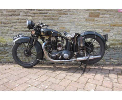 1930 Sunbeam 493cc Model 9Registration no. VR 6615Frame no. 7903Engine no. LL4445Sunbeam had begun experimenting with overhea