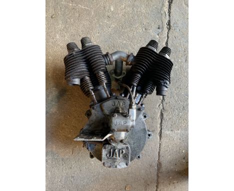 A JAP sidevalve V-Twin enginenumbered KTW/S 68333/HS, condition and completeness unknown, close inspection advised. Lot to be