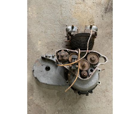 A Triumph T100 enginenumbered T100 8101289, with BTH magneto and primary chain case inner, condition and completeness unknown