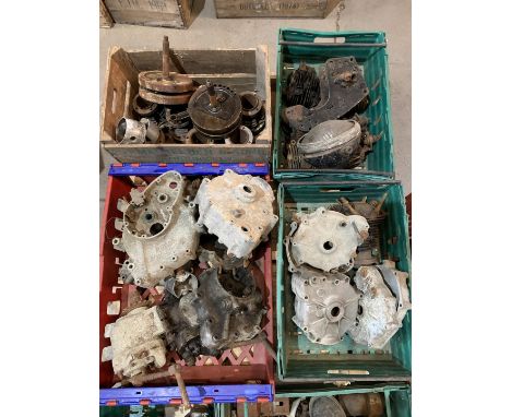 A large quantity of assorted Rudge partsincluding 250, 350 and 500cc type barrels, cylinder heads, gearboxes and engine cases