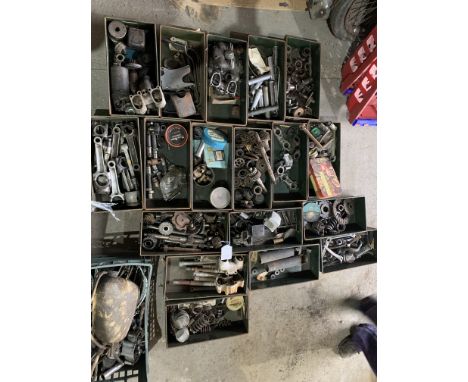 A Triumph 3TA engine and quantity of mainly Triumph parts,engine numbered 3TA H6453 (condition and completeness unknown), par