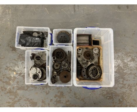 A quantity of believed Vincent twin transmission componentsand sundry engine components, condition, suitability and completen