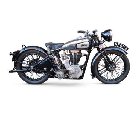 Property of a deceased's estate 1933 Norton 490cc ES2Registration no. SFO 113Frame no. 50268Engine no. noneIntroduced at the 