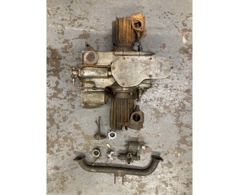 A Douglas twin cylinder enginenumbered 6494 (no prefix), completeness and condition unknown, together with sundry minor parts