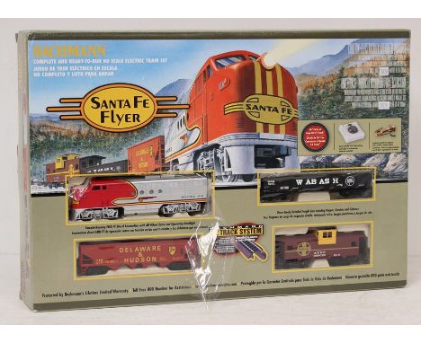 Bachmann: A boxed Bachmann, 'Santa Fe Flyer', No. 00647, 'Delaware &amp; Hudson', HO Gauge, Electric Locomotive Set, box worn