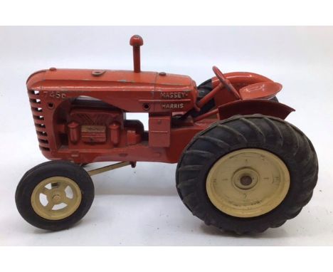 Lesney: A large scale, Massey Harris 745D Tractor, some playwear, still in good condition, missing exhaust. See images.