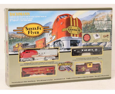 Bachmann: A boxed Bachmann, 'Santa Fe Flyer', No. 00647, 'Delaware &amp; Hudson', HO Gauge, Electric Locomotive Set, box worn