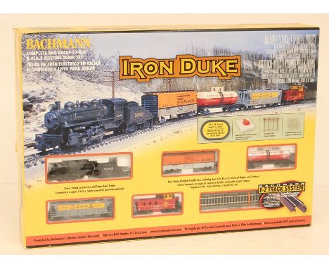 Bachmann: A boxed Bachmann, 'Iron Duke', No. 24005, N Gauge, Electric Locomotive Set, 0-6-0 Steam Locomotive and Slope-Back T