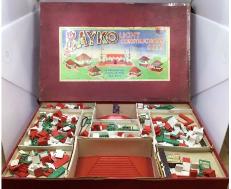 Vintage Bayko set no. 3 with Converting set 4A. Both in red boxes, 1930/40’s good quantity of pieces (not checked). Tape to b